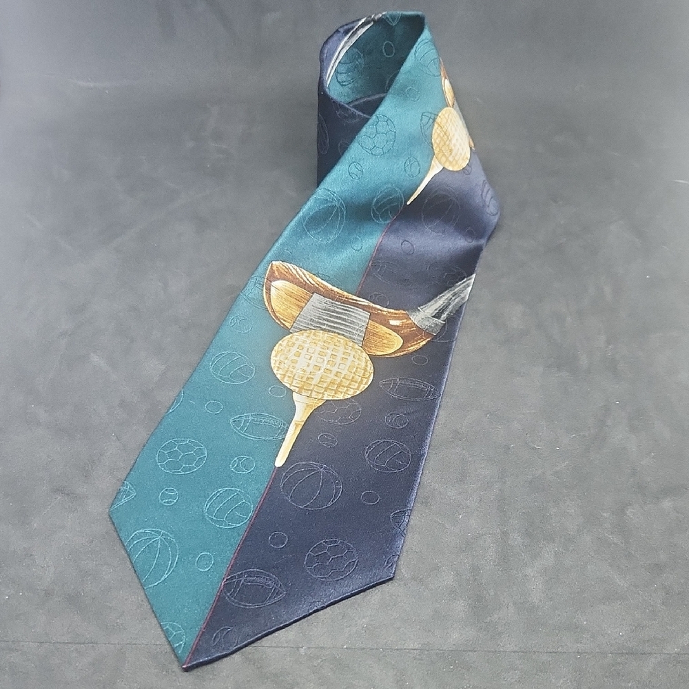 Evan Picone Teal and Navy Men's Accessory Tie
